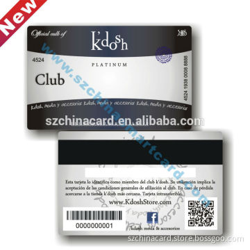 Factory High Quality membership plastic pvc magnetic card